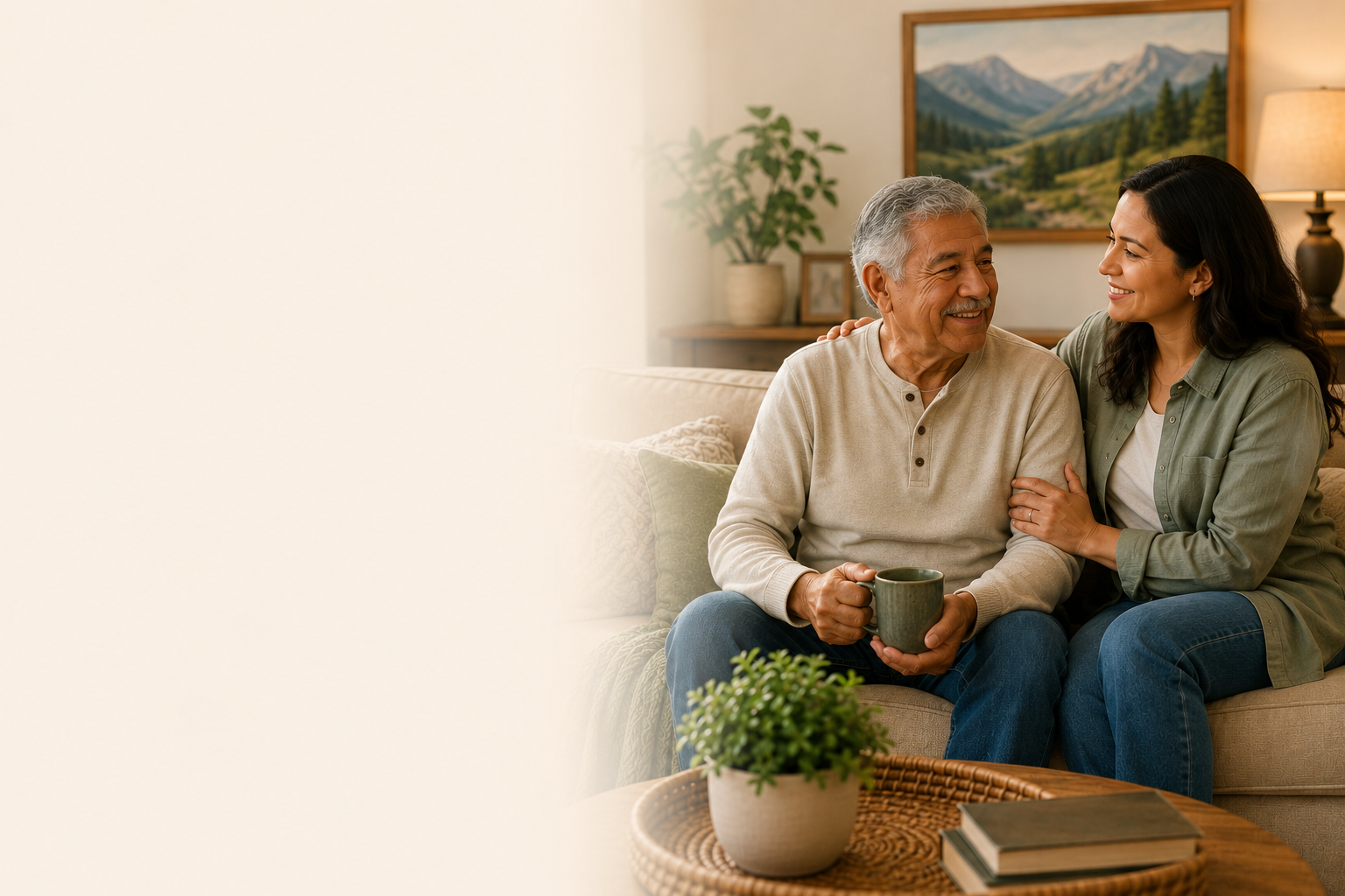 A caring conversation at home